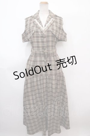 画像: axes femme POETIQUE / 2wayケープデザインワンピース M 茶 Y-25-02-03-096-AX-OP-SZ-ZI