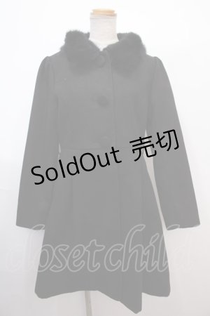 画像: LODISPOTTO / ファー襟コート M 黒 Y-25-02-03-113-LO-CO-SZ-ZT-C040