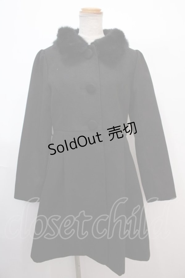 画像1: LODISPOTTO / ファー襟コート M 黒 Y-25-02-03-113-LO-CO-SZ-ZT-C040 (1)