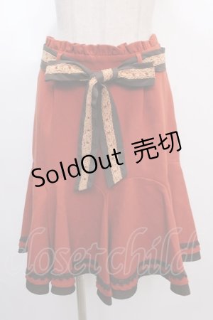 画像: axes femme / 裾レース使いマーメイドスカート M オレンジ Y-25-02-05-055-AX-SK-SZ-ZS