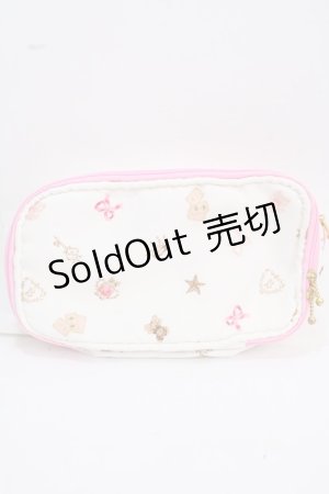画像: BABY,THE STARS SHINE BRIGHT / BABYモノグラムポーチ  ホワイト Y-25-02-06-060-BA-ZA-SZ-ZY