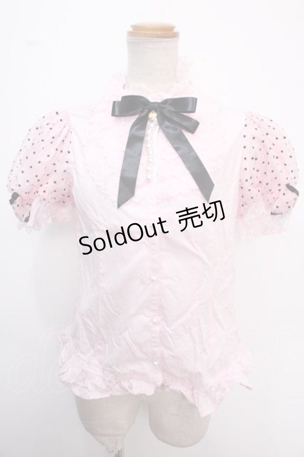 画像1: Angelic Pretty / Dreamy Dolce Ribbonブラウス  ピンク Y-25-02-06-078-AP-BL-SZ-ZY (1)