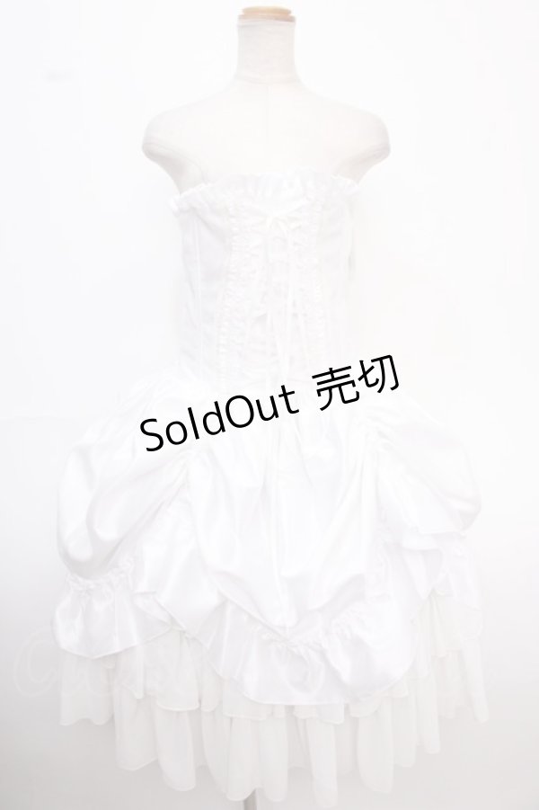 画像1: ATELIER PIERROT / Bustle Corset Dress  白 Y-25-02-06-208-EL-OP-SZ-ZY (1)