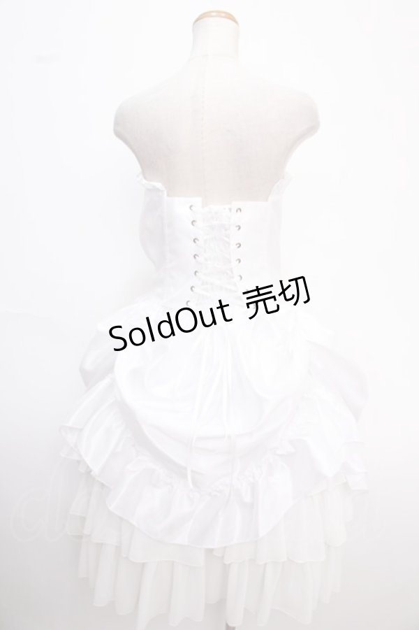画像2: ATELIER PIERROT / Bustle Corset Dress  白 Y-25-02-06-208-EL-OP-SZ-ZY (2)