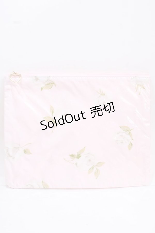 画像1: JESUS DIAMANTE / ディアマンテトラベルポーチ  グランヴィルローズ柄ピンク Y-25-02-06-030-JE-ZA-SZ-ZT422 (1)