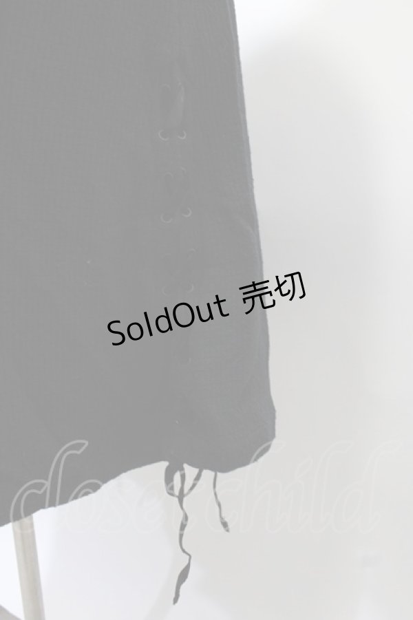 画像3: h.naoto Blood / COATサイド編み上げコート  黒 Y-25-02-09-057-HN-CO-AS-ZT-C010 (3)