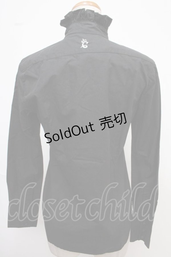 画像2: CHOICE /立ち襟フリルブラウス  黒 Y-25-02-09-009-PU-BL-AS-ZY (2)