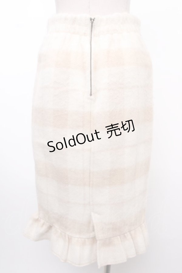 画像2: Swankiss /チェックニットスカート  ベージュ Y-25-02-09-081-CA-SK-AS-ZT270 (2)