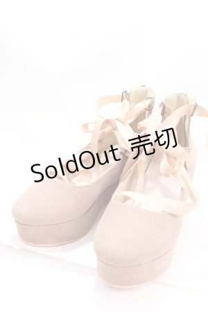 画像: axes femme / 厚底レースアップシューズ M ベージュ Y-25-02-13-005-AX-SH-SZ-ZY