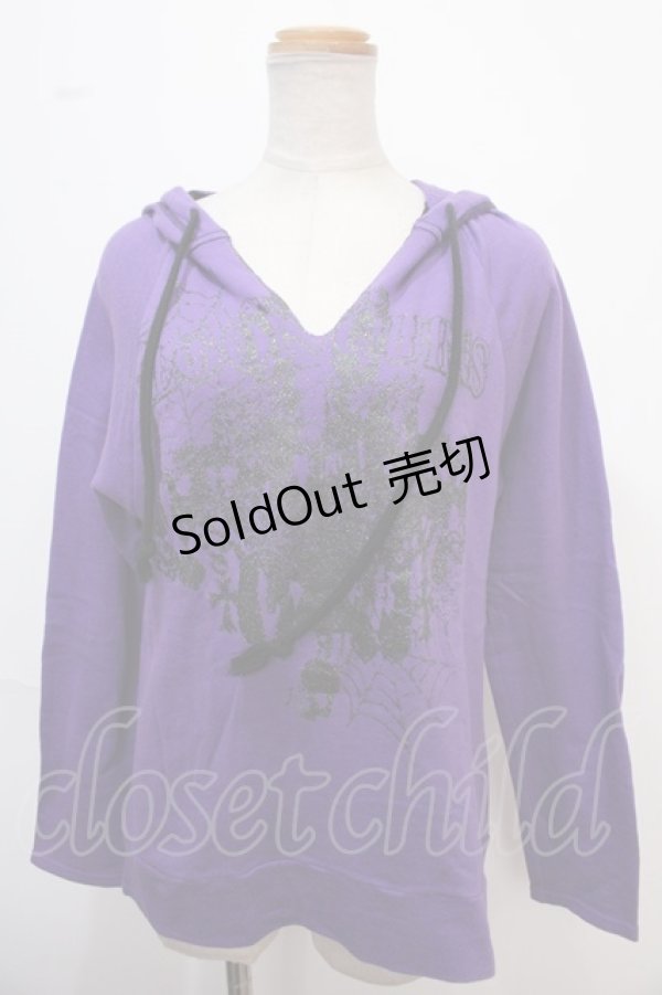 画像1: ALGONQUINS / シャンデリアラメptパーカ F 紫 Y-25-02-13-088-AL-TO-SZ-ZT314 (1)
