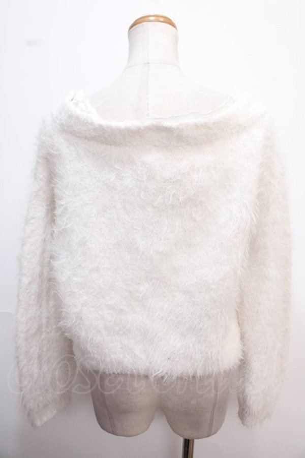 画像2: axes femme POETIQUE / フェザーニットトップス M 白 Y-25-02-13-105-AX-TO-SZ-ZT312 (2)