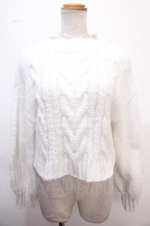 画像: axes femme / フェザーXモールットプルオーバー  白 Y-25-02-13-106-AX-TO-SZ-ZT186