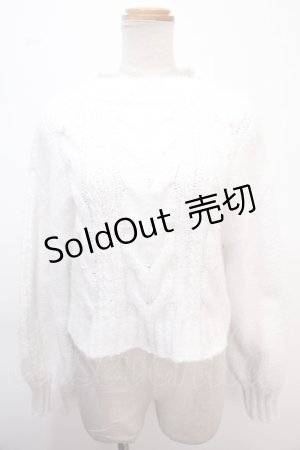 画像: axes femme / フェザーXモールットプルオーバー  白 Y-25-02-13-106-AX-TO-SZ-ZT186