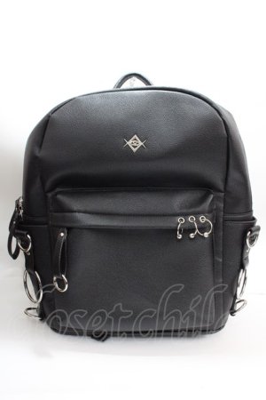 画像: REFLEM / PUレザーデザインバックパック F ブラック Y-25-02-13-007-PU-BG-SZ-ZY