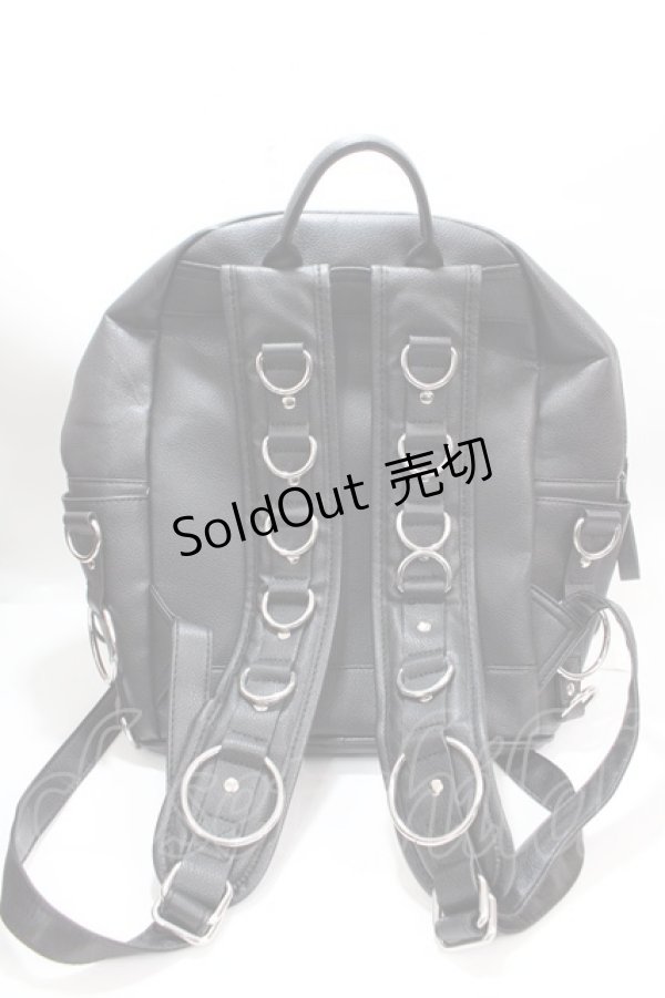 画像2: REFLEM / PUレザーデザインバックパック F ブラック Y-25-02-13-007-PU-BG-SZ-ZT273 (2)