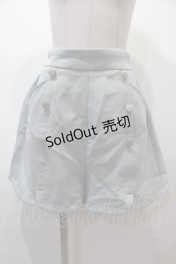 画像1: axes femme POETIQUE / 連ボタンキュロットパンツ  サックス Y-25-02-13-131-AX-PA-SZ-ZH (1)