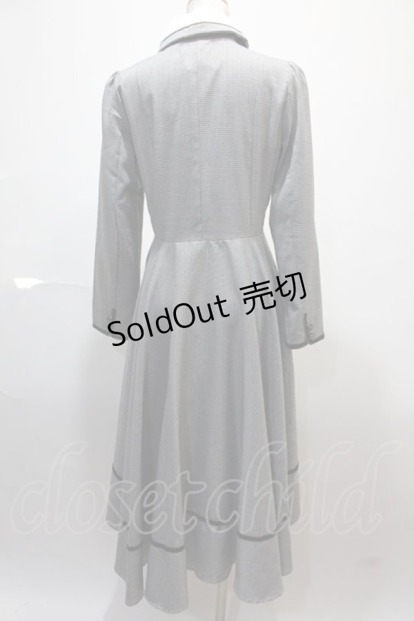 画像2: 【SALE】Favorite / 時計塔に佇む令嬢の千鳥格子クラシカルワンピ M-L ブラック Y-25-02-13-214-LO-OP-SZ-ZT439 (2)
