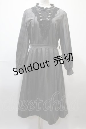 画像: axes femme / ナポレオン風ハイネックワンピース M グレー Y-25-02-13-218-AX-OP-SZ-ZI