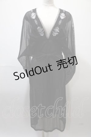 画像: Ozz On /レイヤードワンピース  黒ｘグレー Y-25-02-13-224-OO-OP-AS-ZS