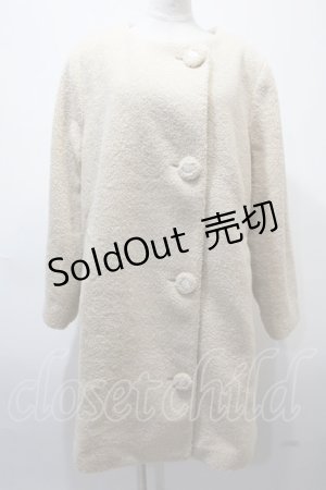 画像: 【SALE】Franche Lippee / COATプードルファーノーカラーコート  キナリ Y-25-02-13-227-LO-CO-SZ-ZT-C002