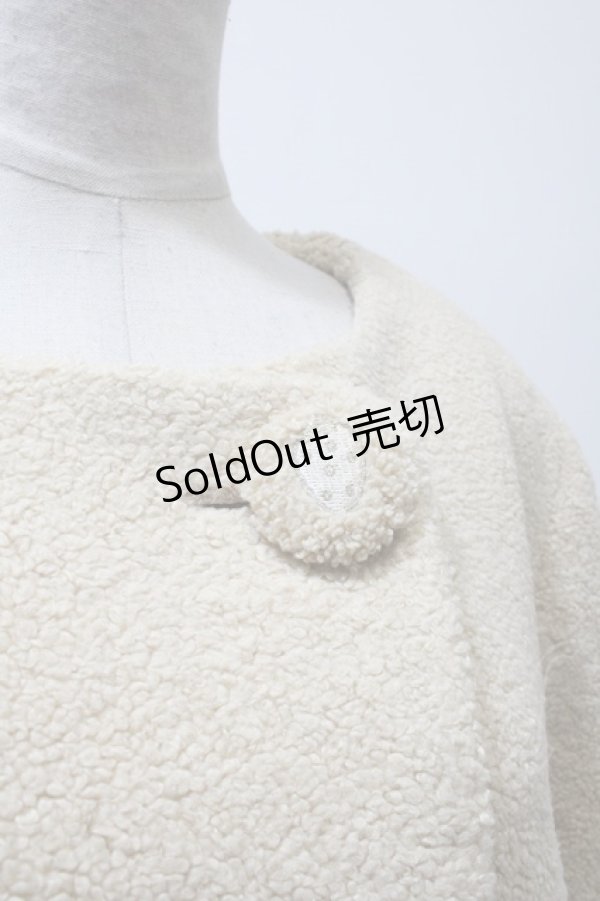 画像3: 【SALE】Franche Lippee / COATプードルファーノーカラーコート  キナリ Y-25-02-13-227-LO-CO-SZ-ZT-C002 (3)