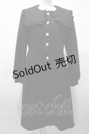 画像: axes femme POETIQUE / スクエアカラーコート  黒 Y-25-02-13-229-AX-CO-SZ-ZT-C002