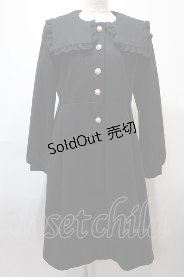 画像1: axes femme POETIQUE / スクエアカラーコート  黒 Y-25-02-13-229-AX-CO-SZ-ZT-C002 (1)