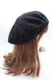 画像3: axes femme / ベレー帽  黒 Y-25-02-13-017-AX-AC-SZ-ZT421 (3)