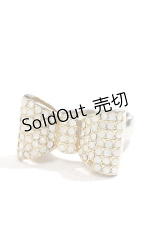 画像: MILK / ストーンリボンリング  ゴールド Y-25-02-16-049-ML-AC-SZ-ZY