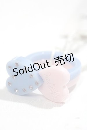 画像: MILK / ツインハートリング  ピンク×サックス Y-25-02-16-056-ML-AC-SZ-ZY