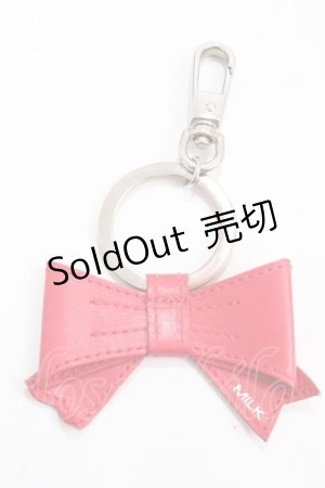 画像: MILK / リボンバッグチャーム  レッド Y-25-02-16-067-ML-ZA-SZ-ZY
