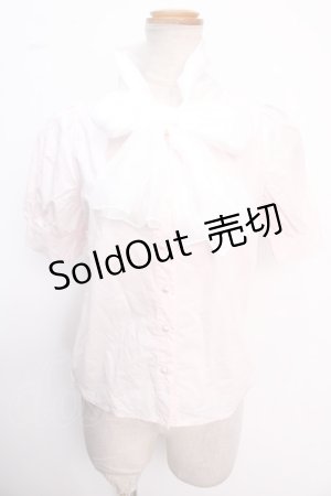 画像: evelyn / オーガンジーボウタイブラウス  ピンク Y-25-02-16-094-LO-BL-SZ-ZS