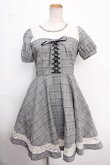 画像1: axes femme / グレンチェックビスチェワンピース M グレー Y-25-02-16-187-AX-OP-SZ-ZI (1)