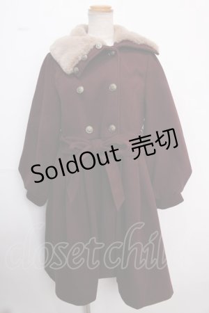 画像: axes femme POETIQUE / アシメナポレオンロングコート M ワイン Y-25-02-16-232-AX-CO-SZ-ZT-C025