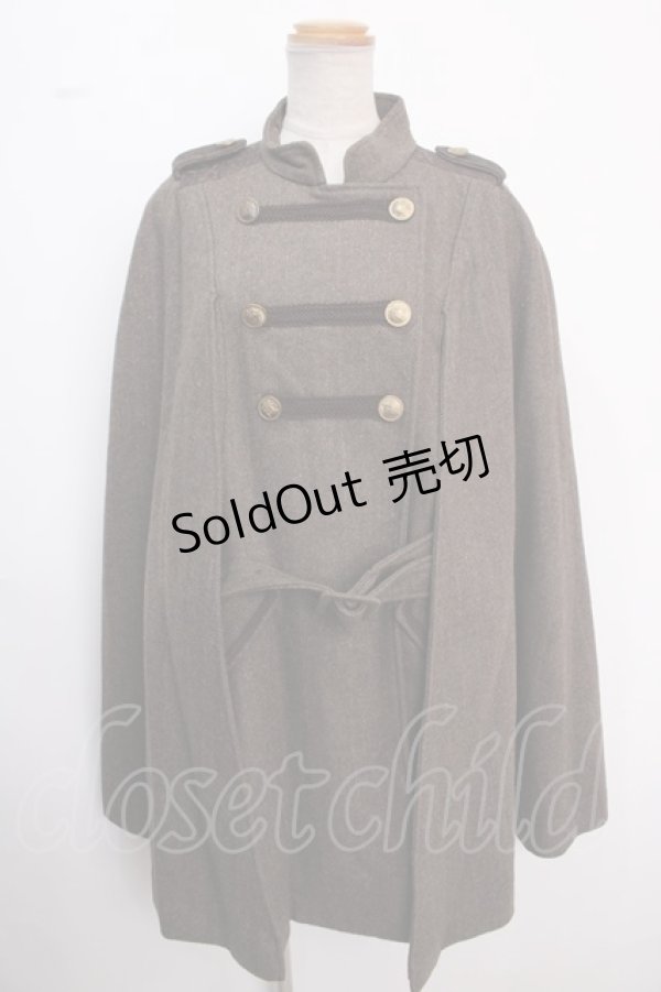 画像1: axes femme / ナポレオンマント風コート M 茶 Y-25-02-16-240-AX-CO-SZ-ZT-C020 (1)