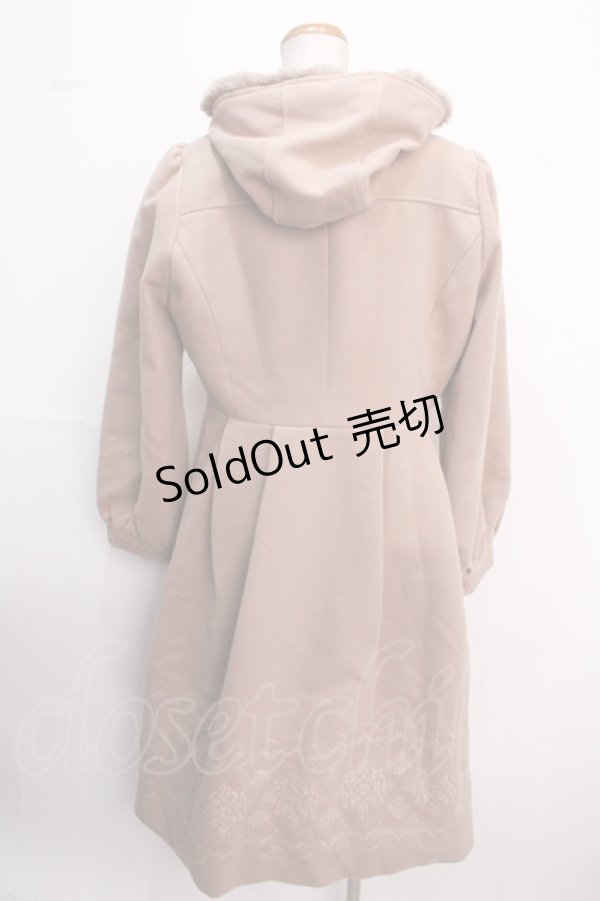 画像2: axes femme / パネル刺繍ダッフルコート L 茶 Y-25-02-16-244-AX-CO-SZ-ZT-C025 (2)