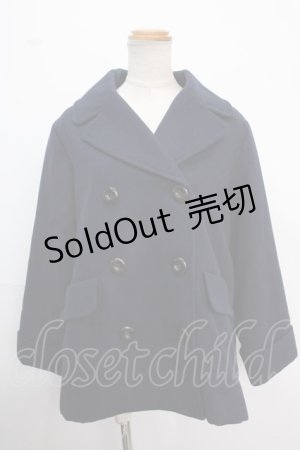画像: Fi.n.t / ダブル釦Aラインピーコート F ネイビー Y-25-02-16-245-CA-CO-SZ-ZT-C020