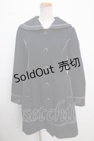 画像: axes femme / 裾レースセーラーコート M 紺 Y-25-02-16-246-AX-CO-SZ-ZT-C020