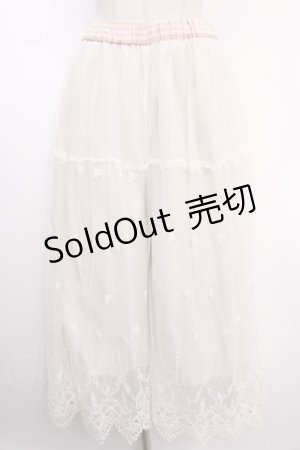 画像: axes femme / チュールレースフレアパンツ  キナリ Y-25-02-16-263-AX-PA-AS-ZI