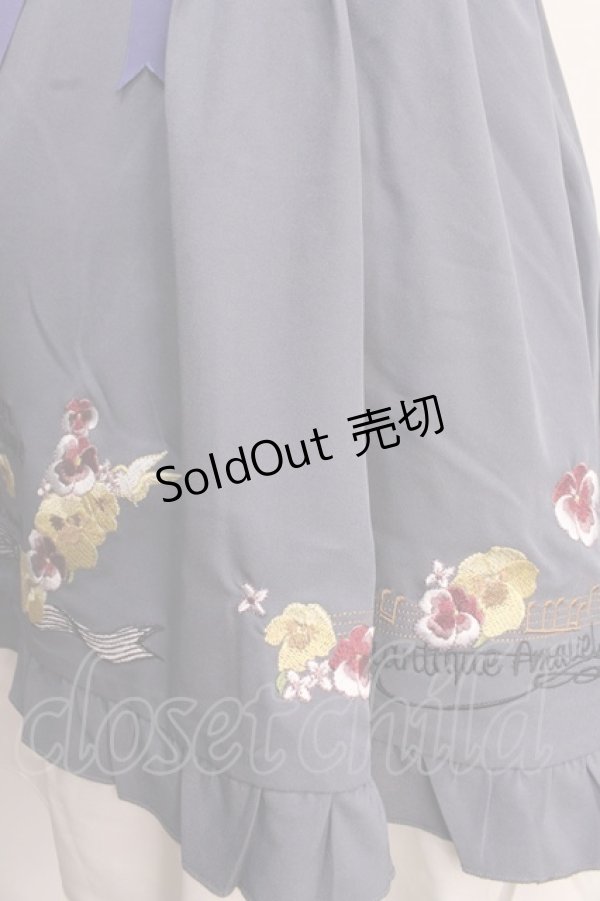 画像3: Amavel / Pansy Floral Melodyスカート  ブルー Y-25-02-16-273-CA-OP-SZ-ZY (3)
