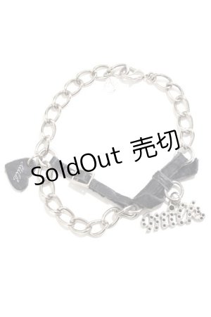 画像: MILK / レザーリボンブレスレット  ブラック×シルバー Y-25-02-16-029-ML-AC-SZ-ZY