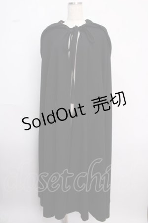 画像: ATELIER BOZ / フード付きロングマント  ブラック×ワイン Y-25-02-18-054-EL-CO-SZ-ZY