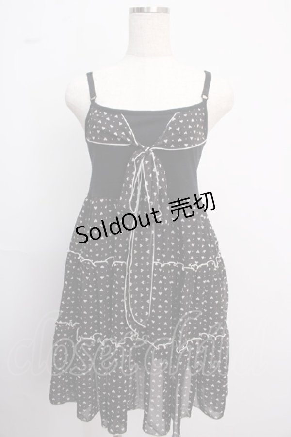 画像1: MILK / Little Heart Baby Doll  ブラック×ホワイト Y-25-02-18-067-ML-OP-SZ-ZY (1)