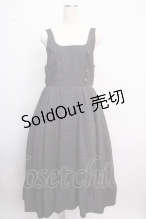 画像: 【SALE】axes femme / W釦フィッシュテールジャンパースカート M 黒 Y-25-02-18-080-AX-OP-SZ-ZT069