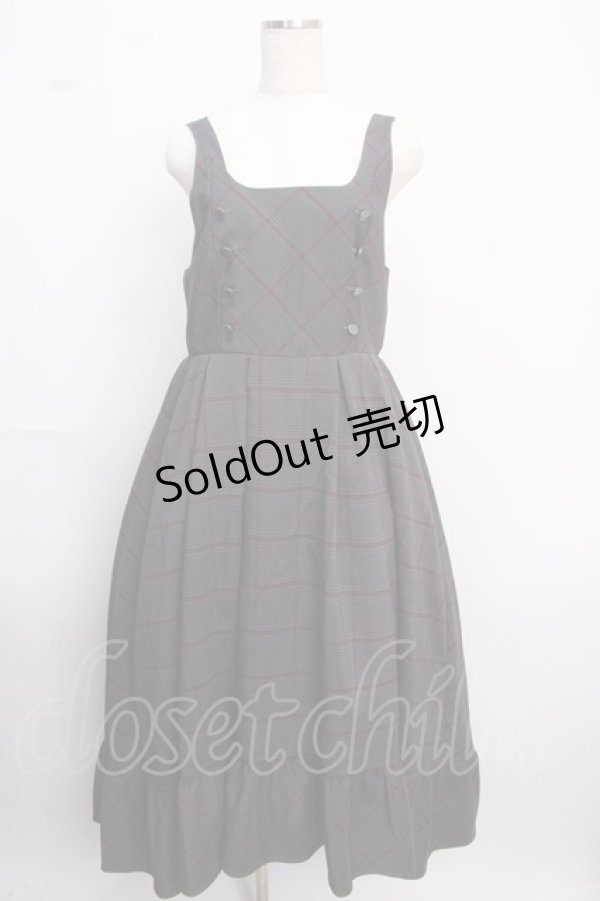 画像1: 【SALE】axes femme / W釦フィッシュテールジャンパースカート M 黒 Y-25-02-18-080-AX-OP-SZ-ZT069 (1)