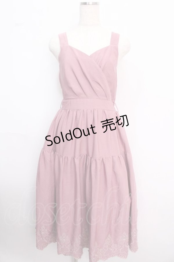 画像1: axes femme POETIQUE / 裾スペード刺繍ジャンスカ M ピンク Y-25-02-18-106-AX-OP-OW-ZH (1)