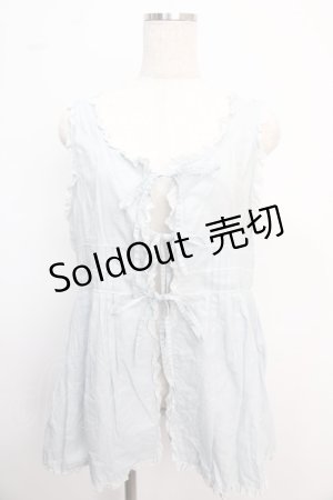 画像: PINK HOUSE / レース使いノースリオーバーブラウス  サックス Y-25-02-21-052-LO-BL-SZ-ZY