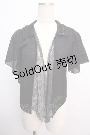 画像: axes femme / 前結びショートトッパー M 黒 Y-25-02-21-069-AX-TO-SZ-ZI