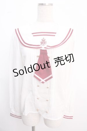 画像: Amavel / セーラープルオーバーブラウス F ボルドー Y-25-02-21-072-CA-BL-SZ-ZY