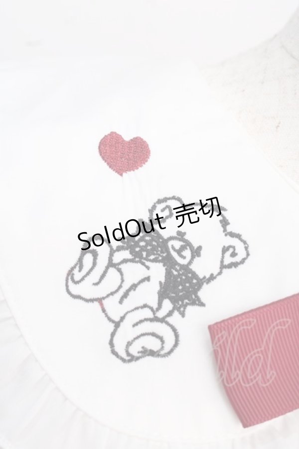 画像3: Amavel / シエスタハートベア刺繍入りくま耳付ブラウス F ボルドー Y-25-02-21-074-CA-BL-SZ-ZY (3)